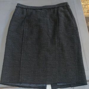 Ann Taylor Black Tweed Pencil Skirt